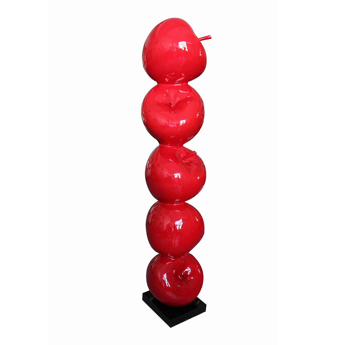 Skulptur Apple Kunstharz Marmor rot 183cm