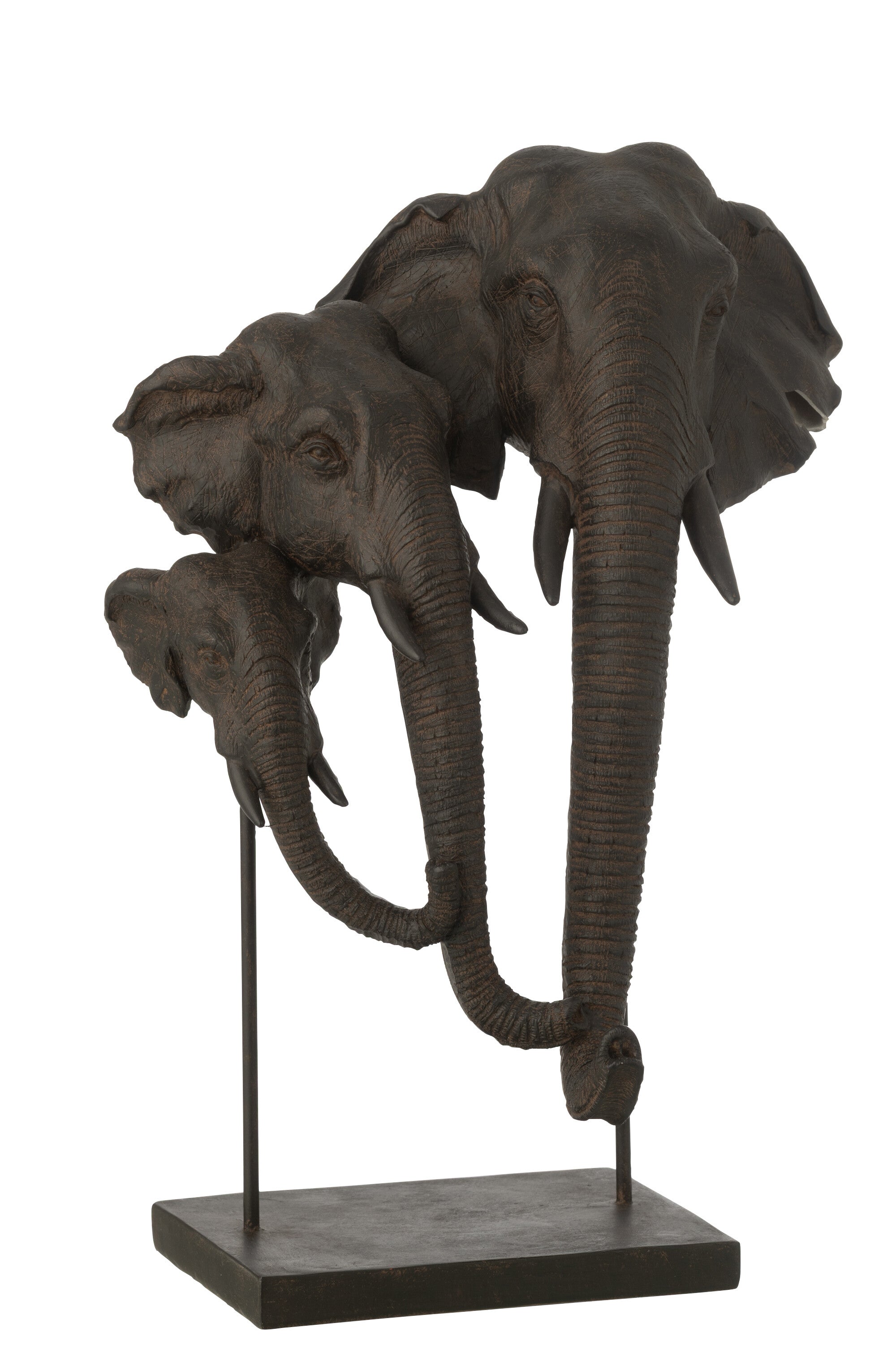 Elefant Familie Skulptur Elefanto Famiglia dunkelbraun Deko Objekt