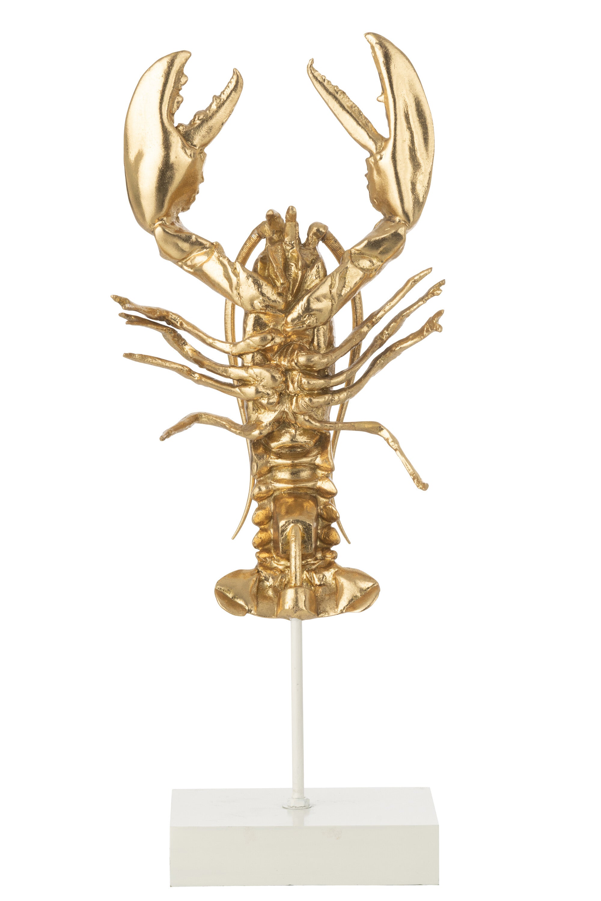 Hummer Skulptur Marino Aureo Stand goldfarben Deko Objekt