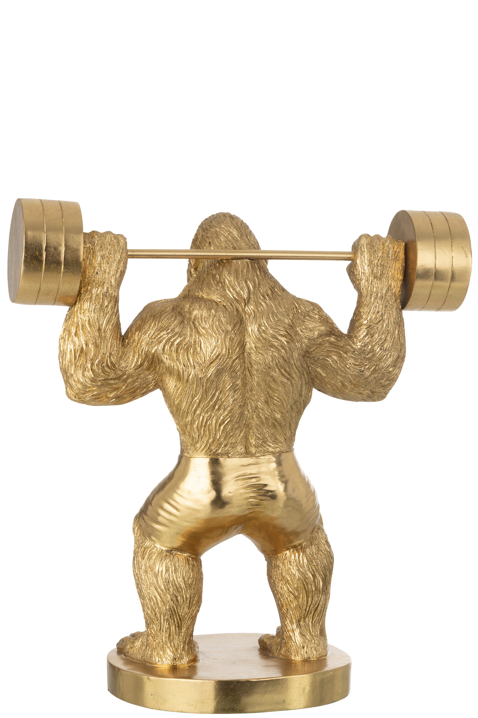 Gym Gorilla Figurine Muscleman Gold Decorative Figurine 62cm