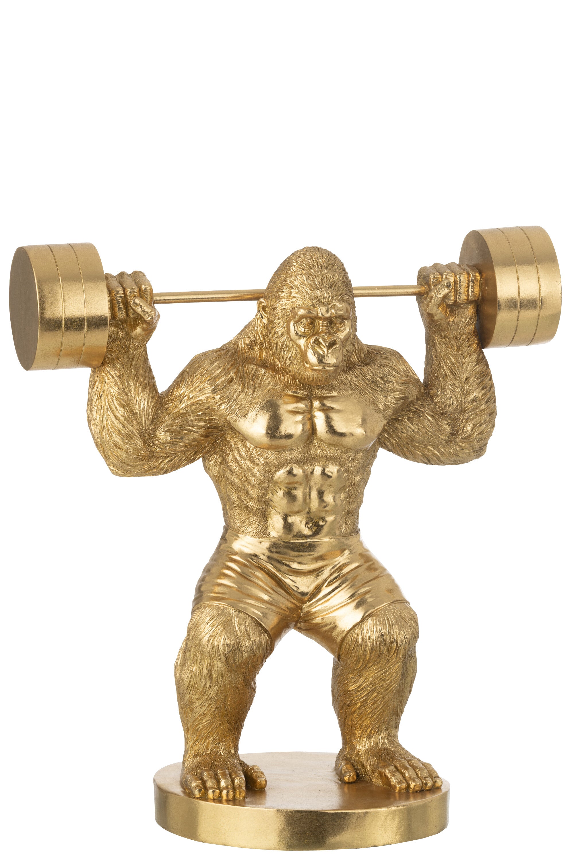 Gym Gorilla Figur Muskelprotz Gold Dekofigur 62cm