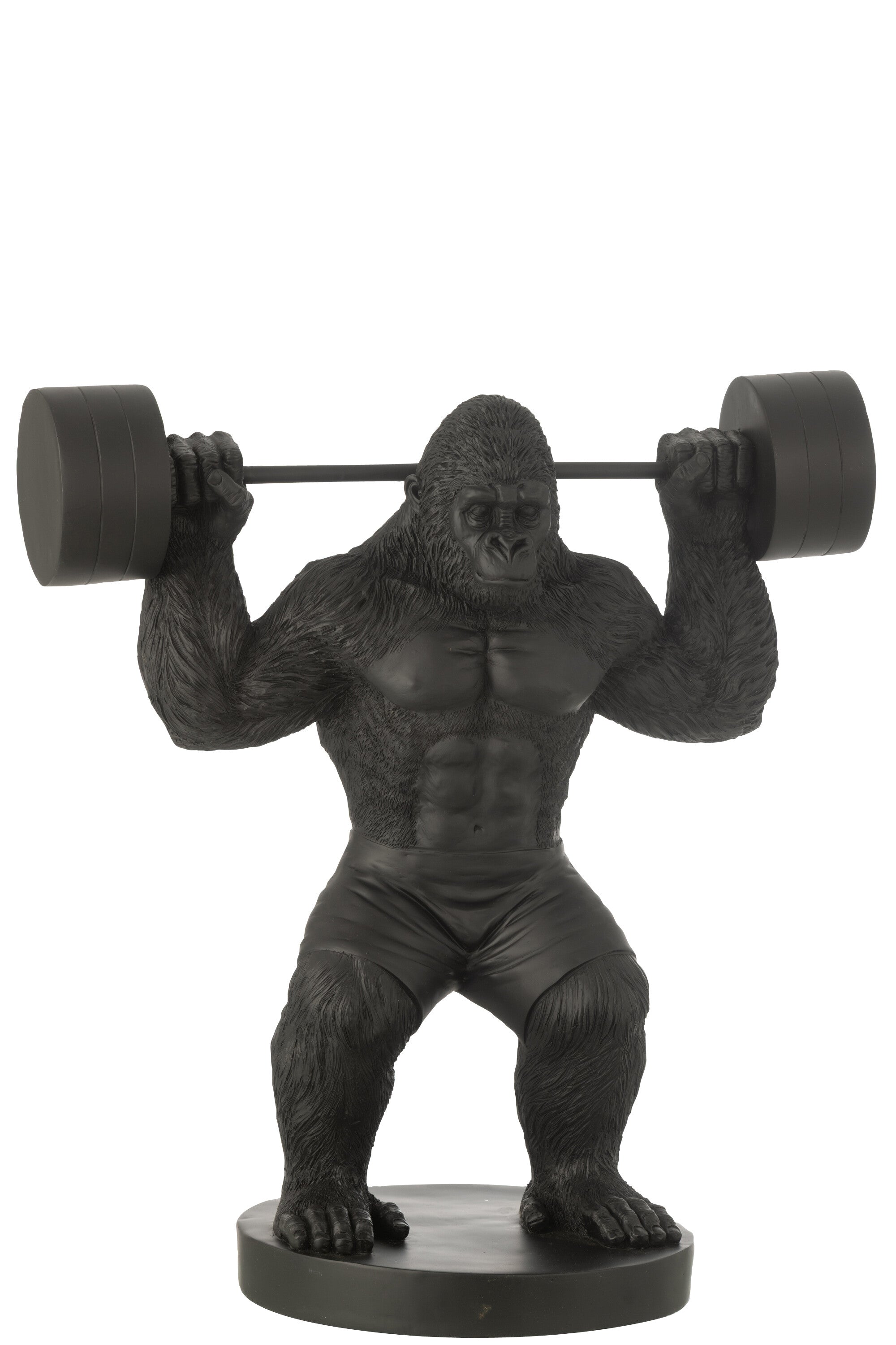 Gorilla Figur Schwarz Bodybuilder Deko 62cm
