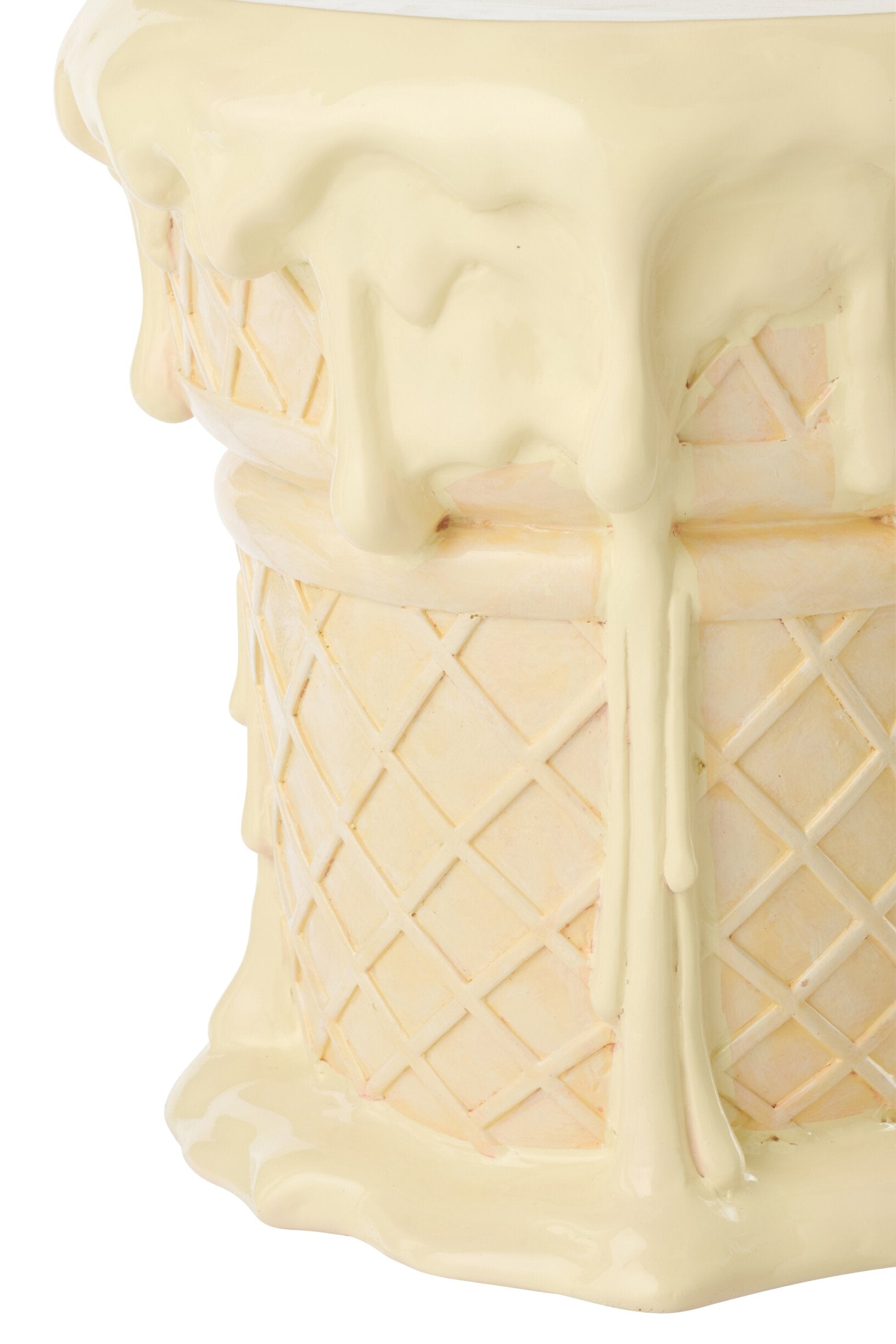 Beistelltisch Gelato Rund Eiscreme Design Aprikose