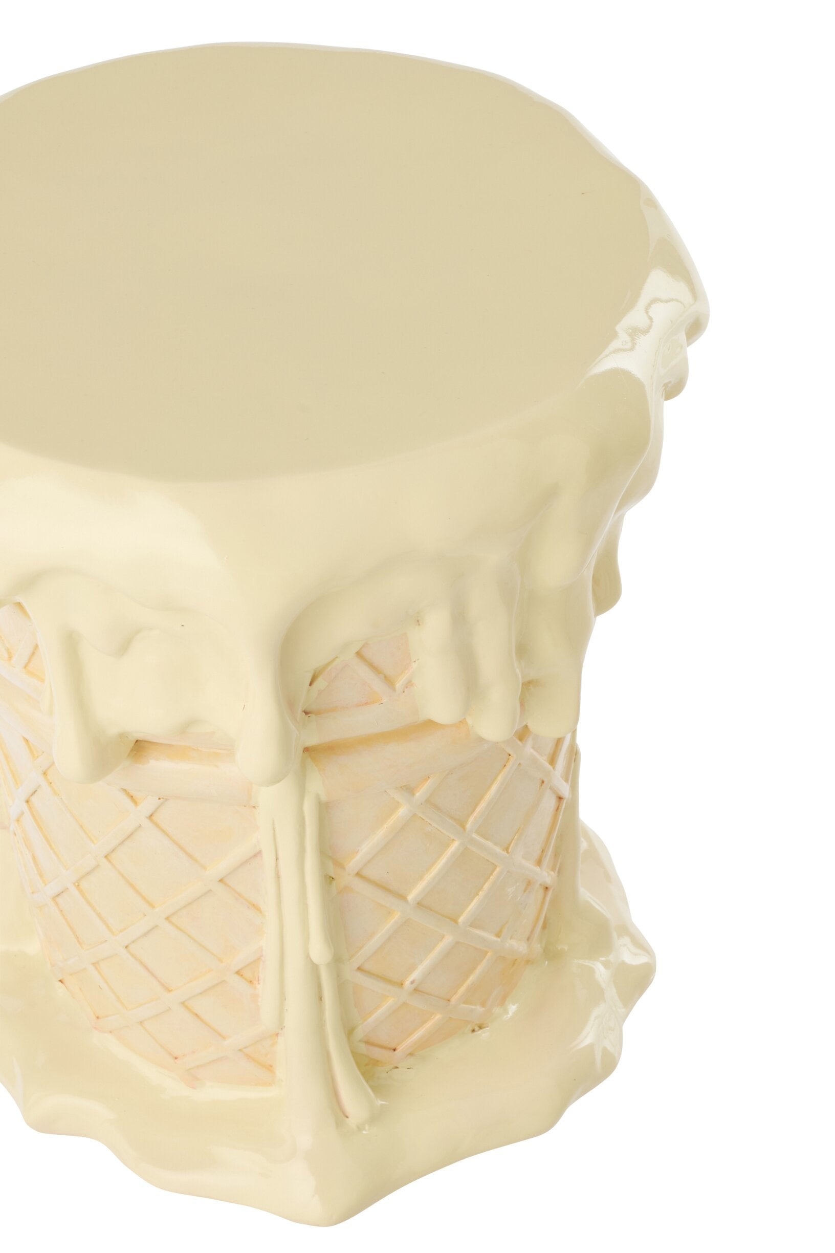 Beistelltisch Gelato Rund Eiscreme Design Aprikose