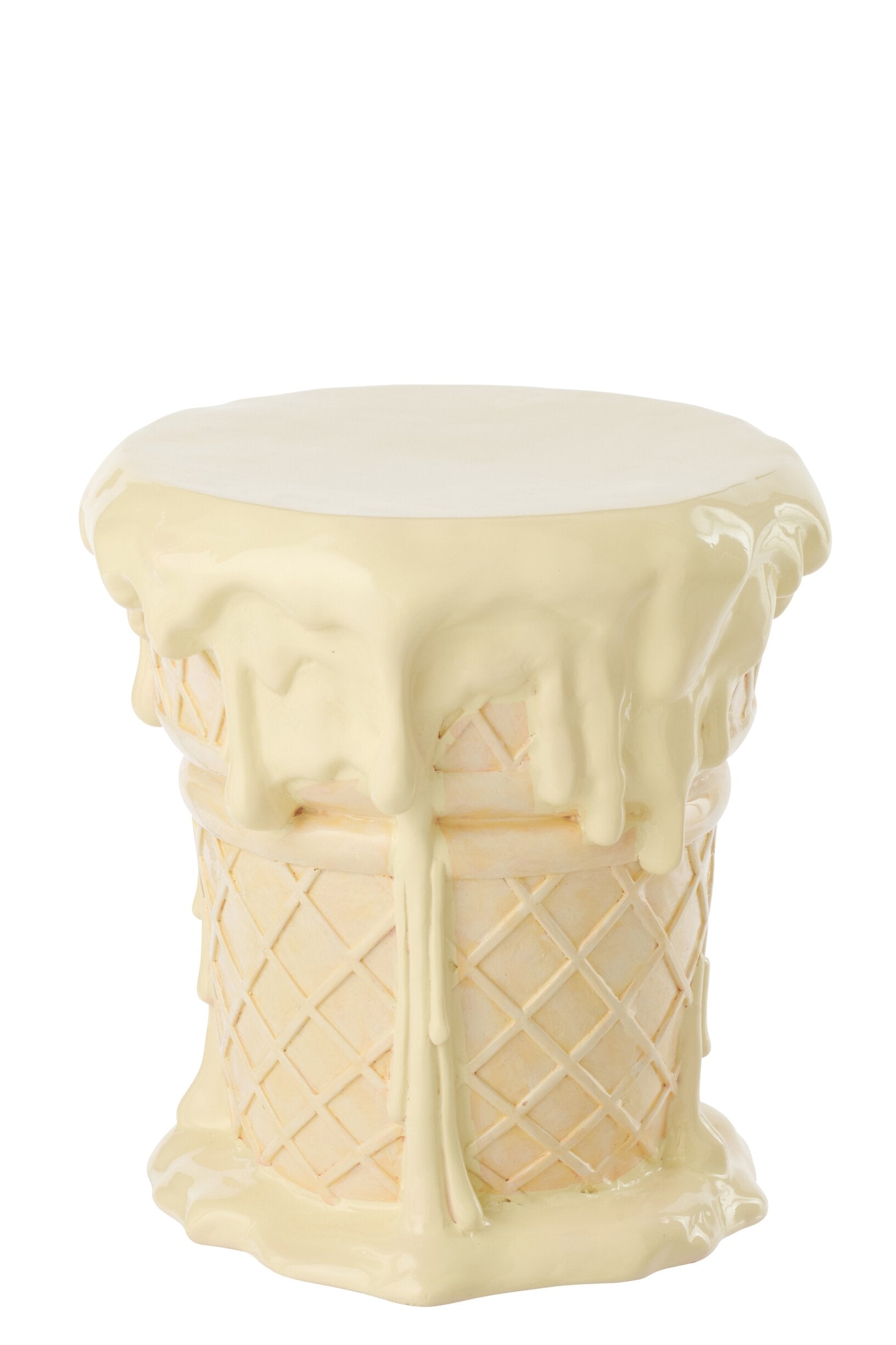 Beistelltisch Gelato Rund Eiscreme Design Aprikose