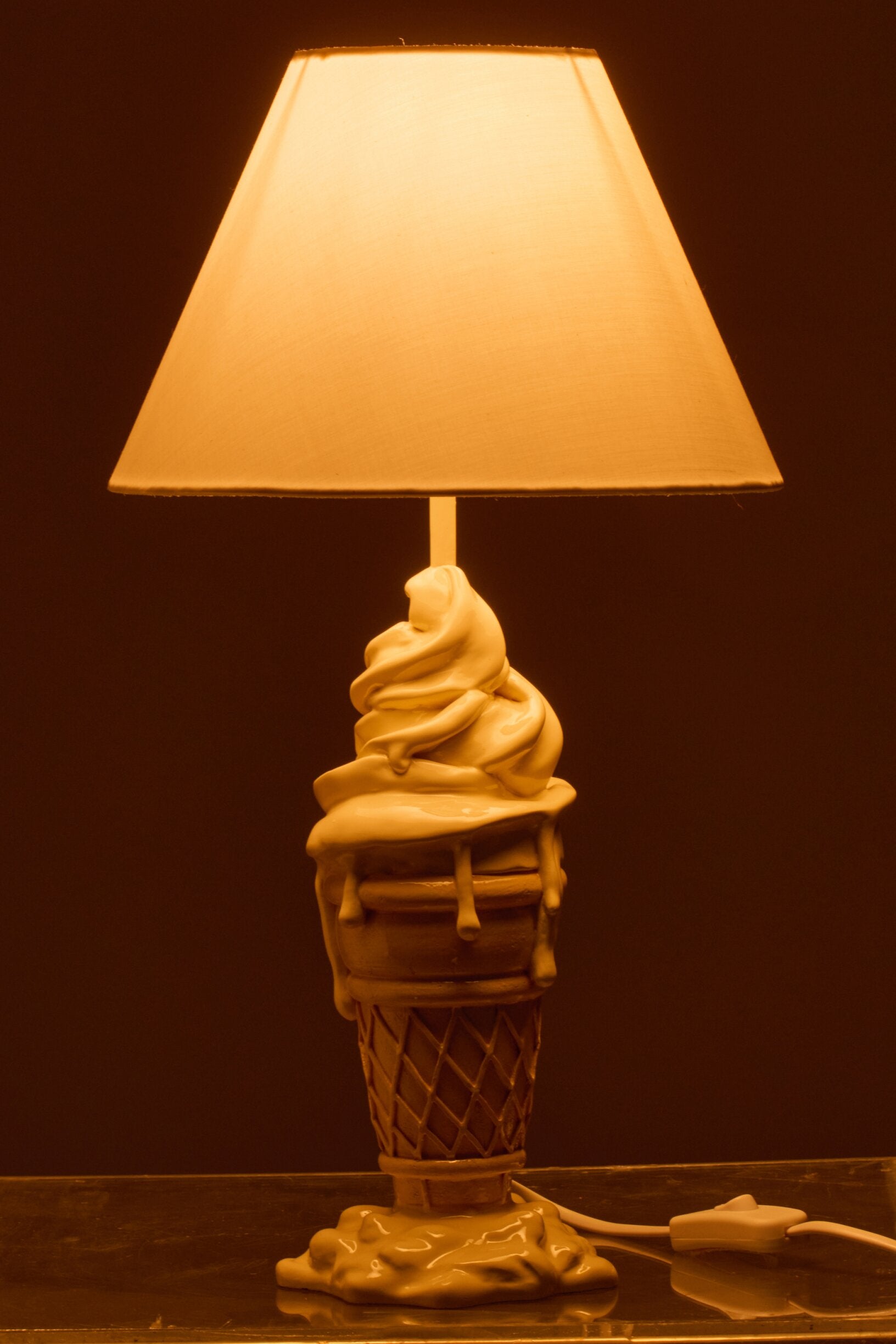 Tischlampe Eiscreme Design Lumina Gelato gelb beige dekorative lampe