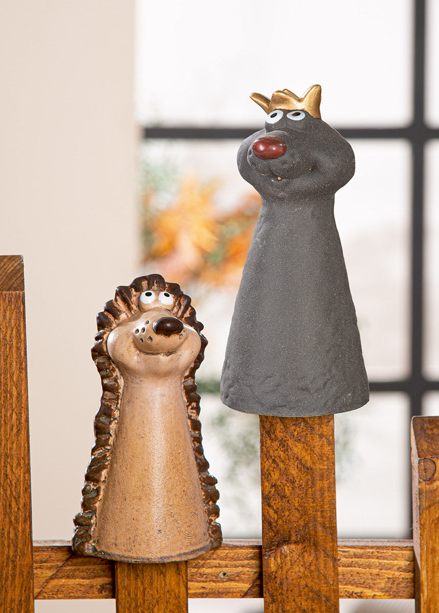 Gartenzaun Stecker Igel und Katze Fabelo Duo