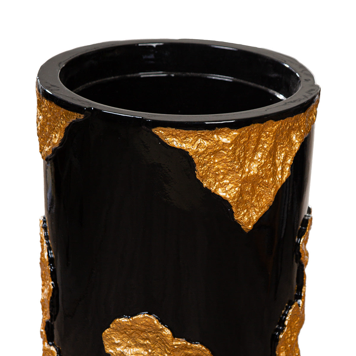 Übertopf XXL Rovamo schwarz gold Magnesia 70cm oder 90cm