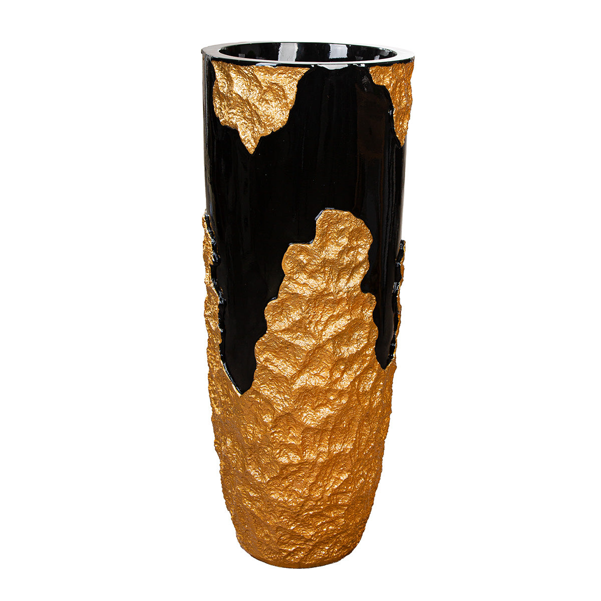Übertopf XXL Rovamo schwarz gold Magnesia 70cm oder 90cm