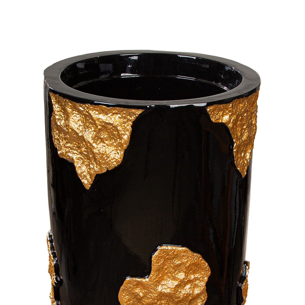 Übertopf XXL Rovamo schwarz gold Magnesia 70cm oder 90cm