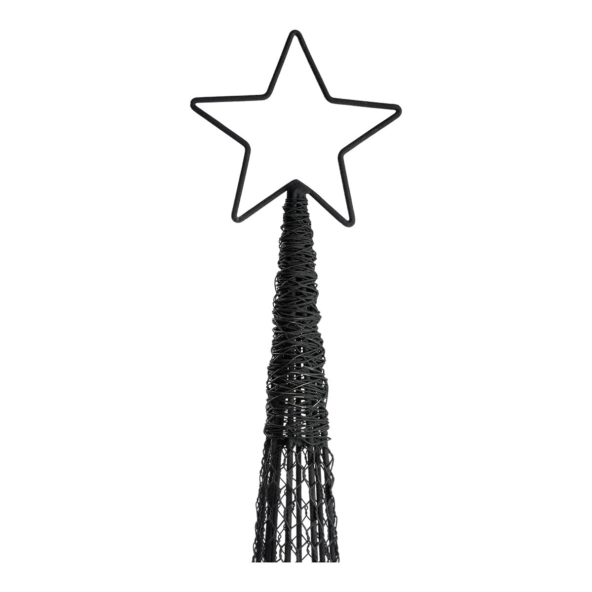 Dekoobjekt Cabo Weihnachtsbaum mit Stern Eisen schwarz 180cm