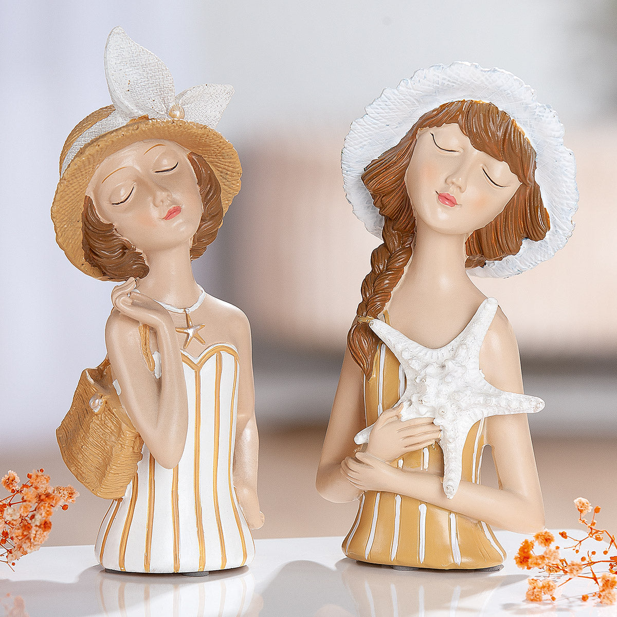 Dekofigur Lady Louise Strandfigur Frau Sommer Dekoration Maritim