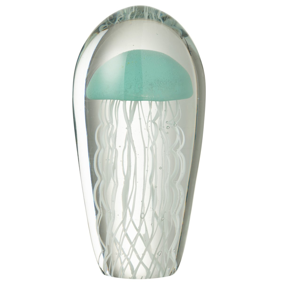 Briefbeschwerer Calypso Glas Oval Blau Transparent 21cm