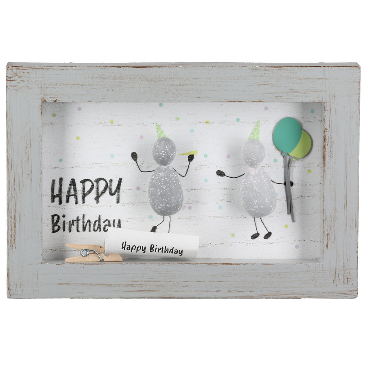 Steinbild Lots of Love 2er Set Geburtstagsdeko Wandbild mit Spruch