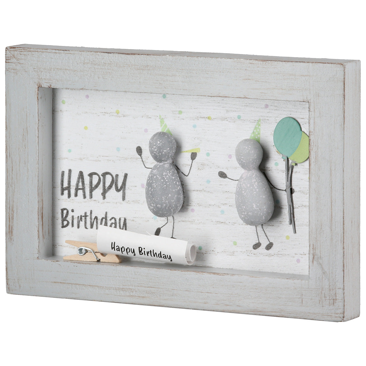 Steinbild Lots of Love 2er Set Geburtstagsdeko Wandbild mit Spruch