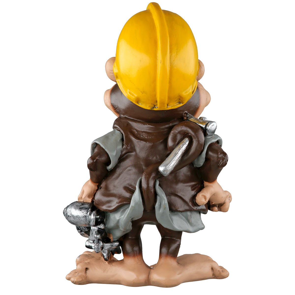 Builder Monkey Affenfigur Bauarbeiter mit Kreissäge Deko 12,5cm