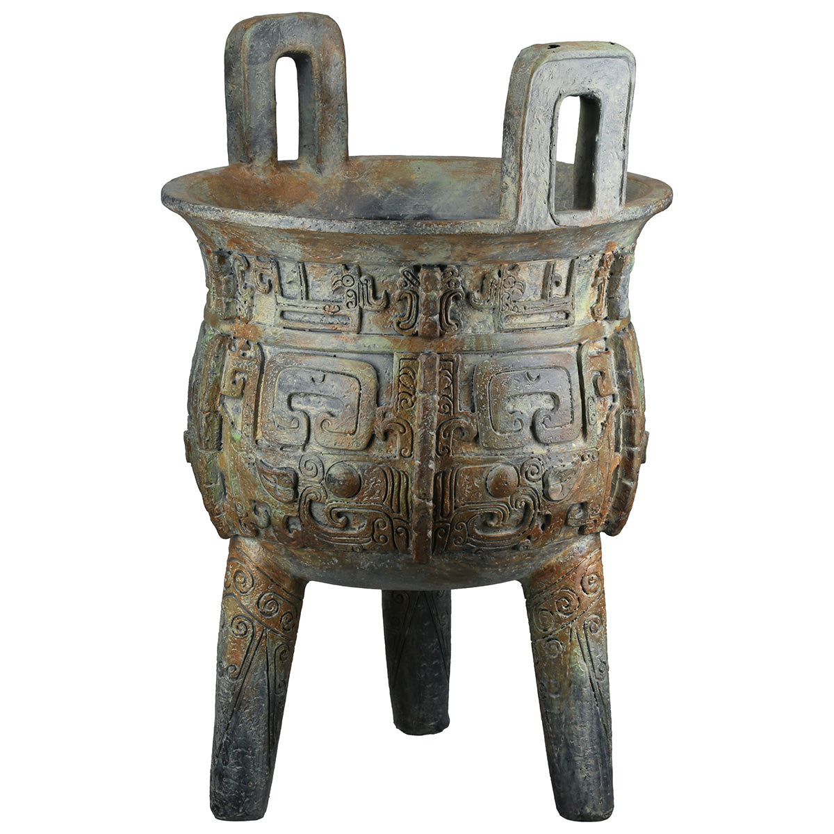 Übertopf Tashiro Asia Rund Antikdesign Grau