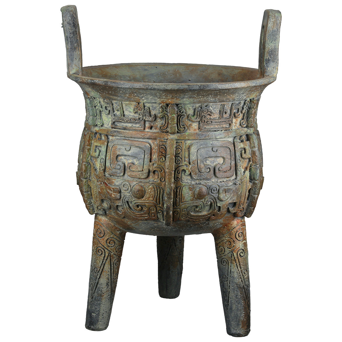 Übertopf Tashiro Asia Rund Antikdesign Grau