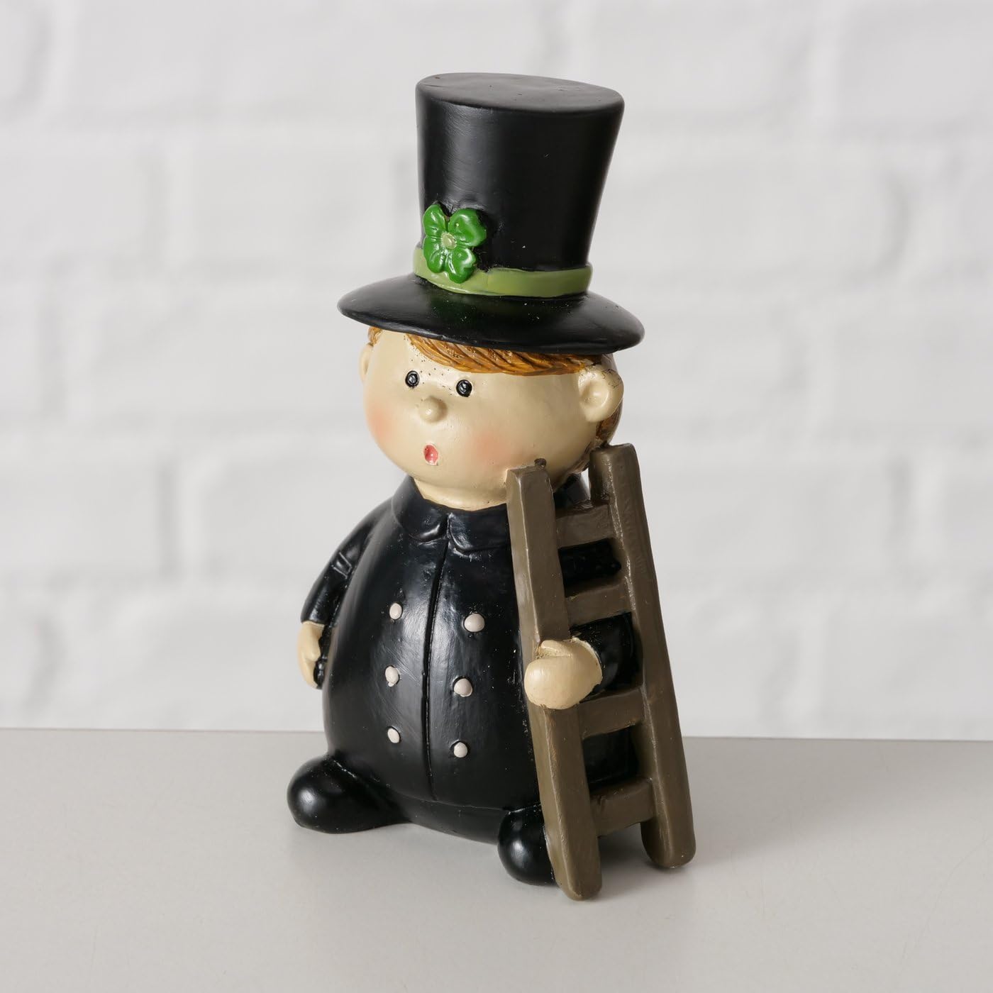 Chimney Sweep Figure Set Schornie – Handcrafted Lucky Charm in Black