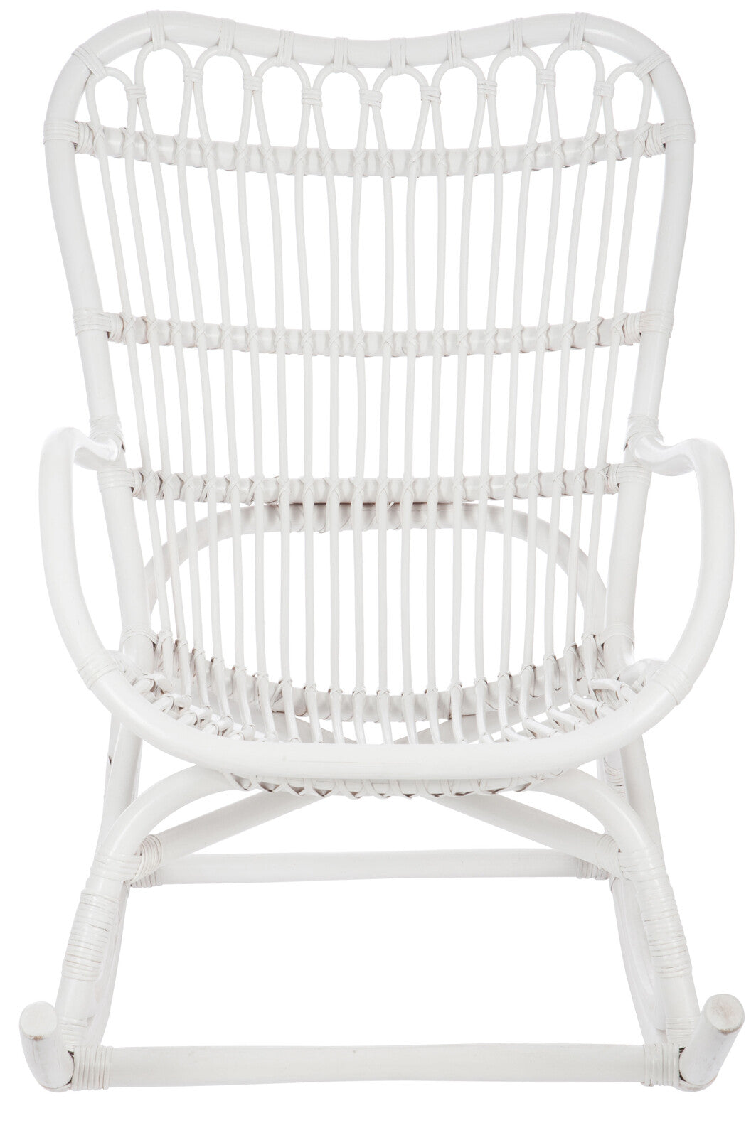 Schaukelstuhl Rattan Weiß Matt - Moderne Eleganz und Entspannung für Ihr Zuhause