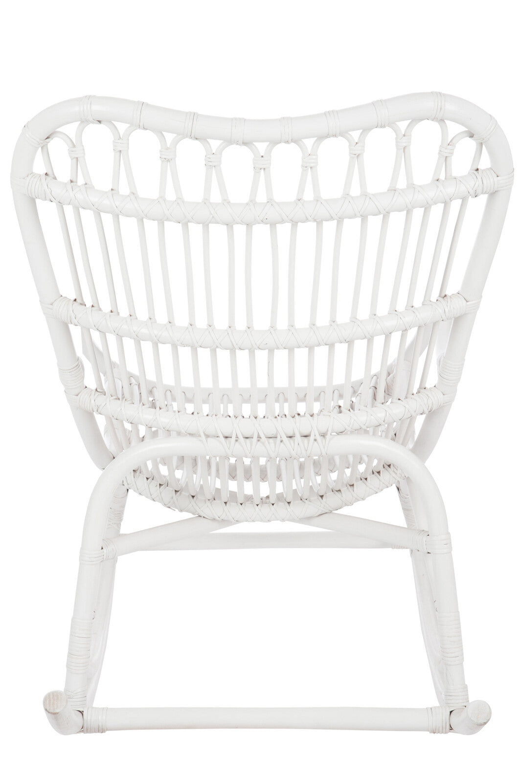 Schaukelstuhl Rattan Weiß Matt - Moderne Eleganz und Entspannung für Ihr Zuhause