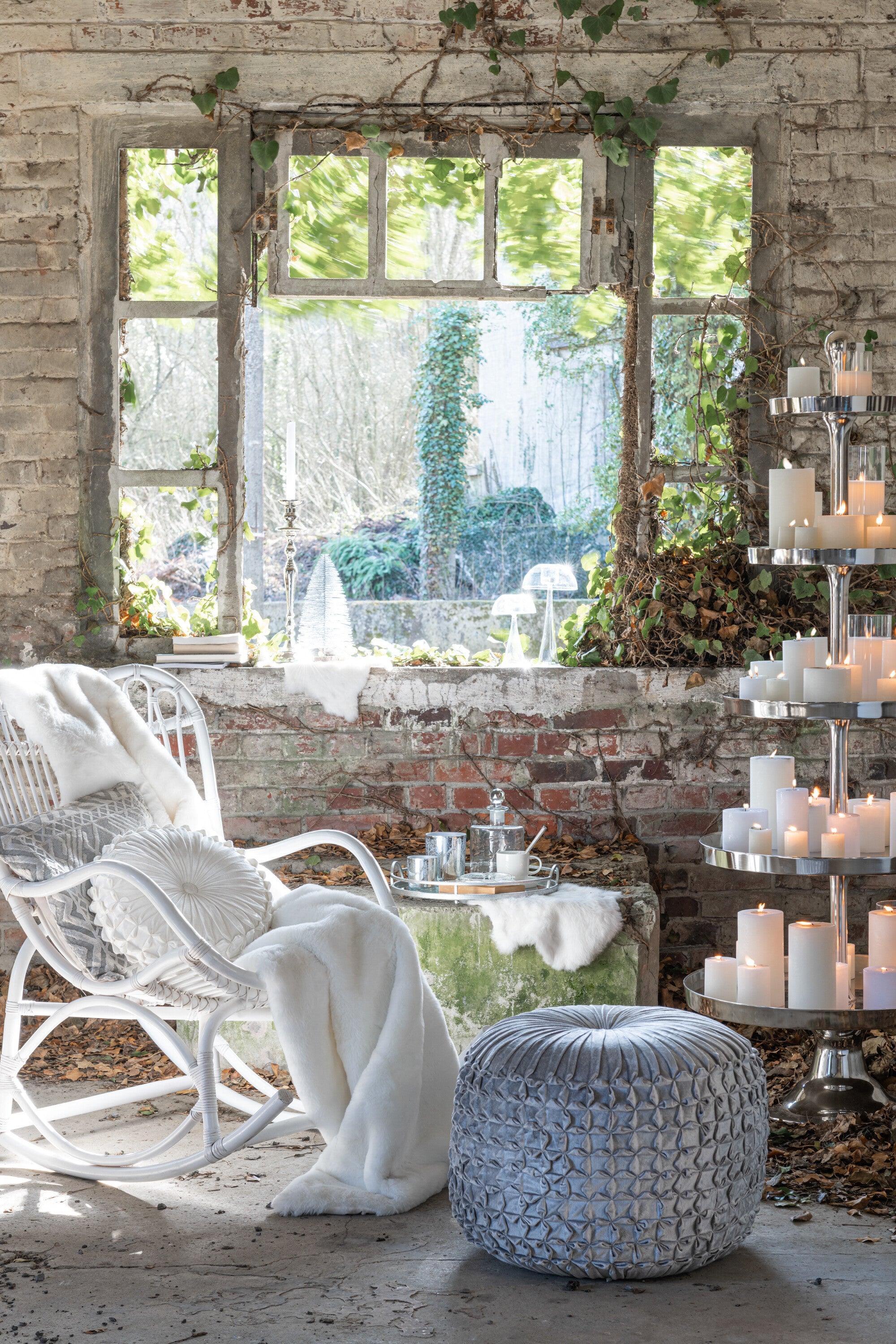 Schommelstoel rotan mat wit - Moderne elegantie en ontspanning voor thuis