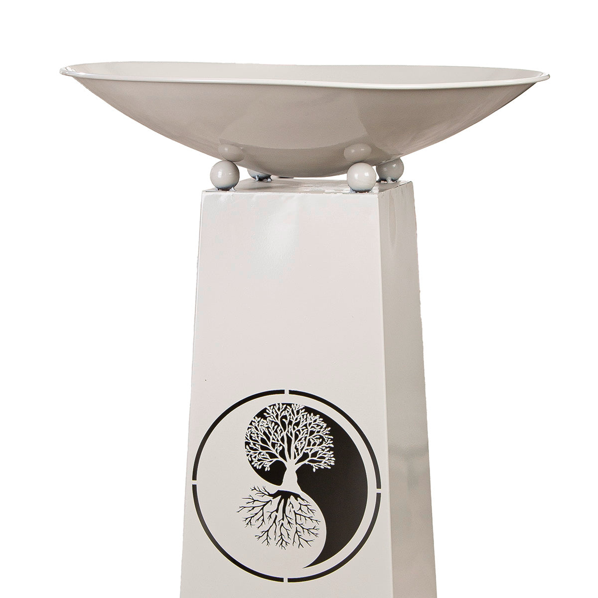 Schalenständer Balance Metall Antikfinish Beige 95cm Dekoobjekt