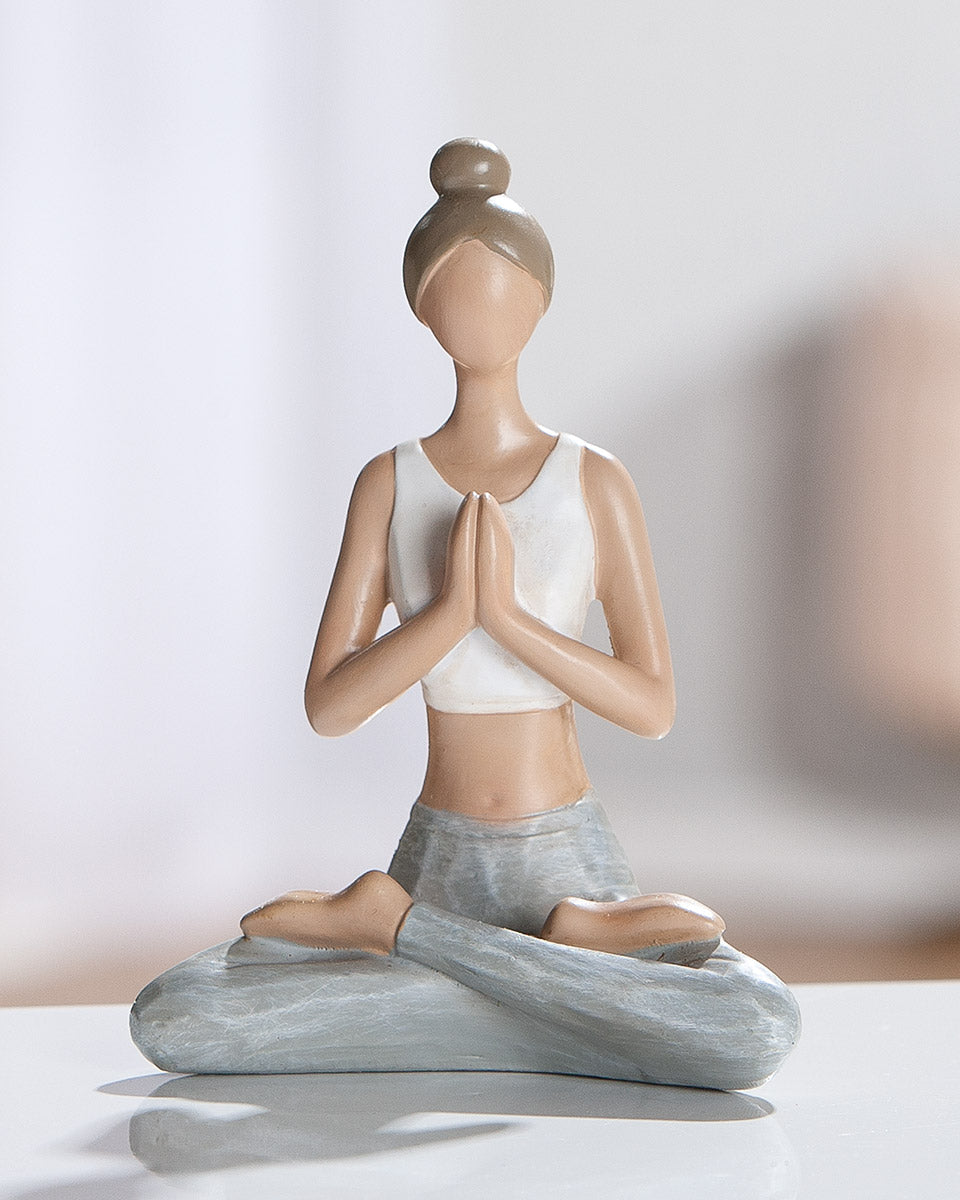 Dekofigur Yoga Frau Namira meditierende Figur in ruhigem Desig