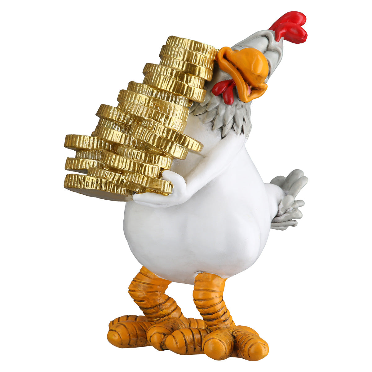 Dekofigur Sparhuhn Aurum humorvolle Huhnfigur mit Münzen