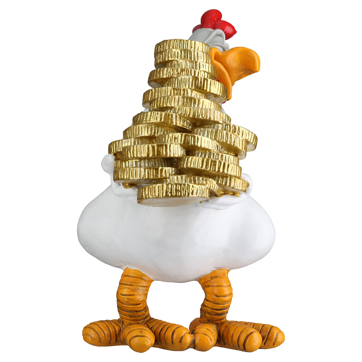 Dekofigur Sparhuhn Aurum humorvolle Huhnfigur mit Münzen