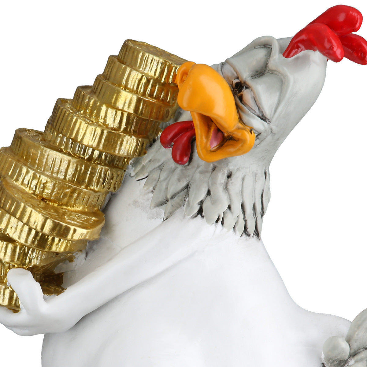 Dekofigur Sparhuhn Aurum humorvolle Huhnfigur mit Münzen