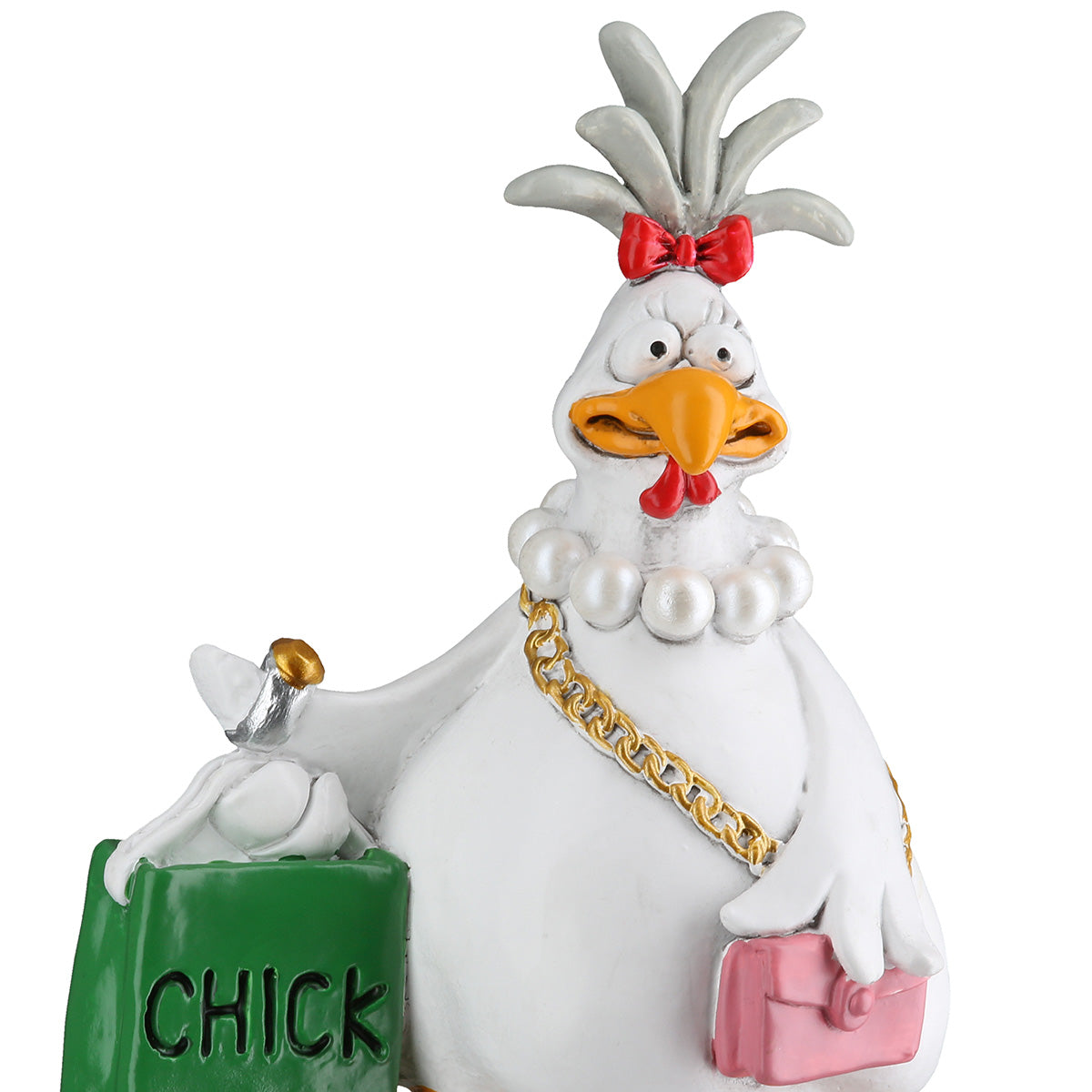 Dekofigur Madame Chicka Shopping Queen Huhn
