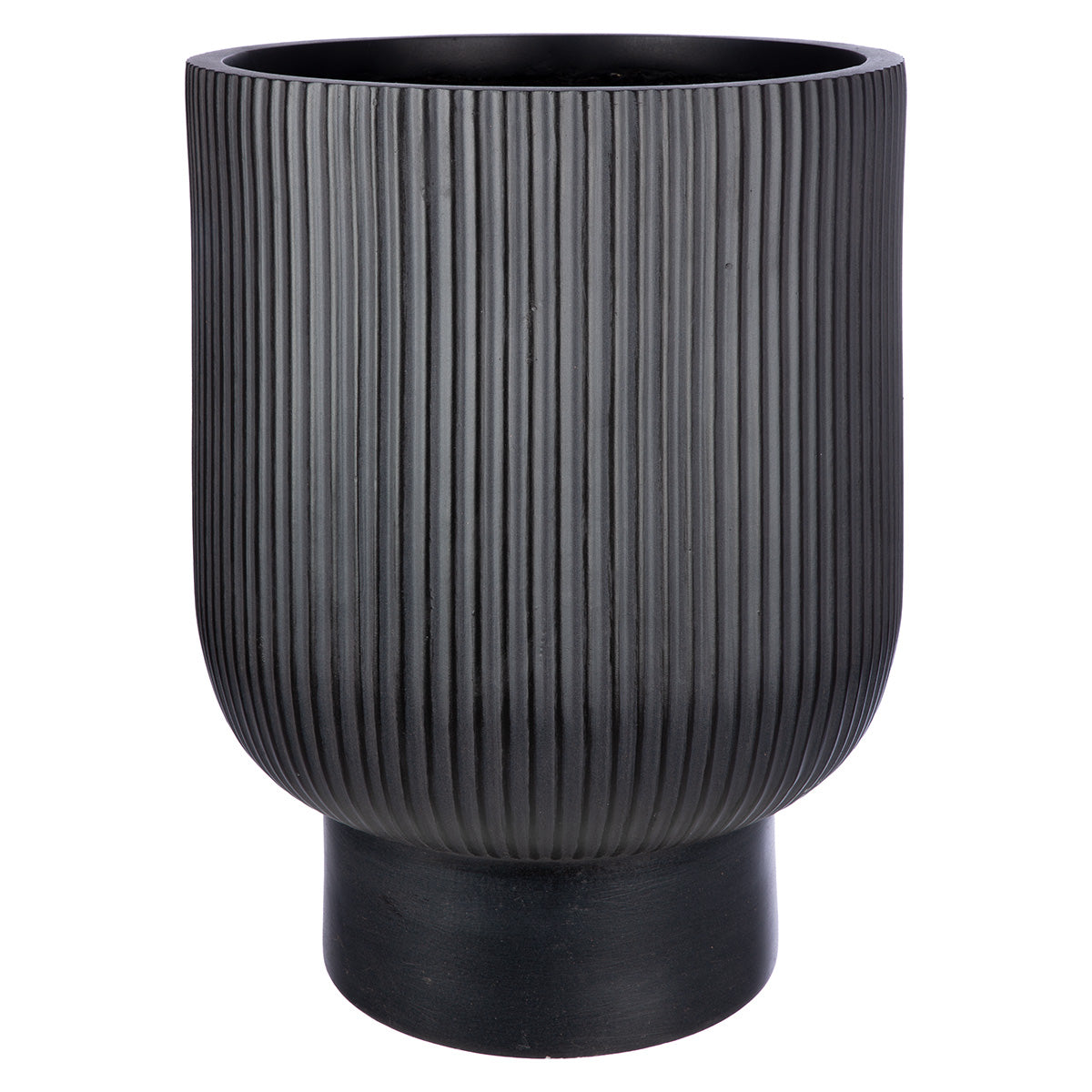 Linea Pflanzgefäß Set Anthrazit Strukturiert