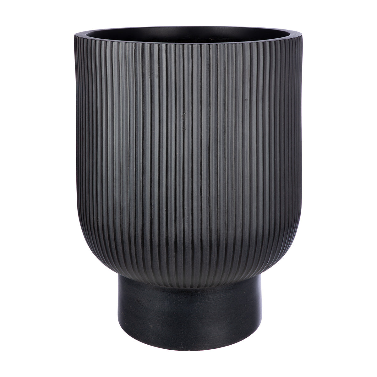 Linea Pflanzgefäß Set Anthrazit Strukturiert