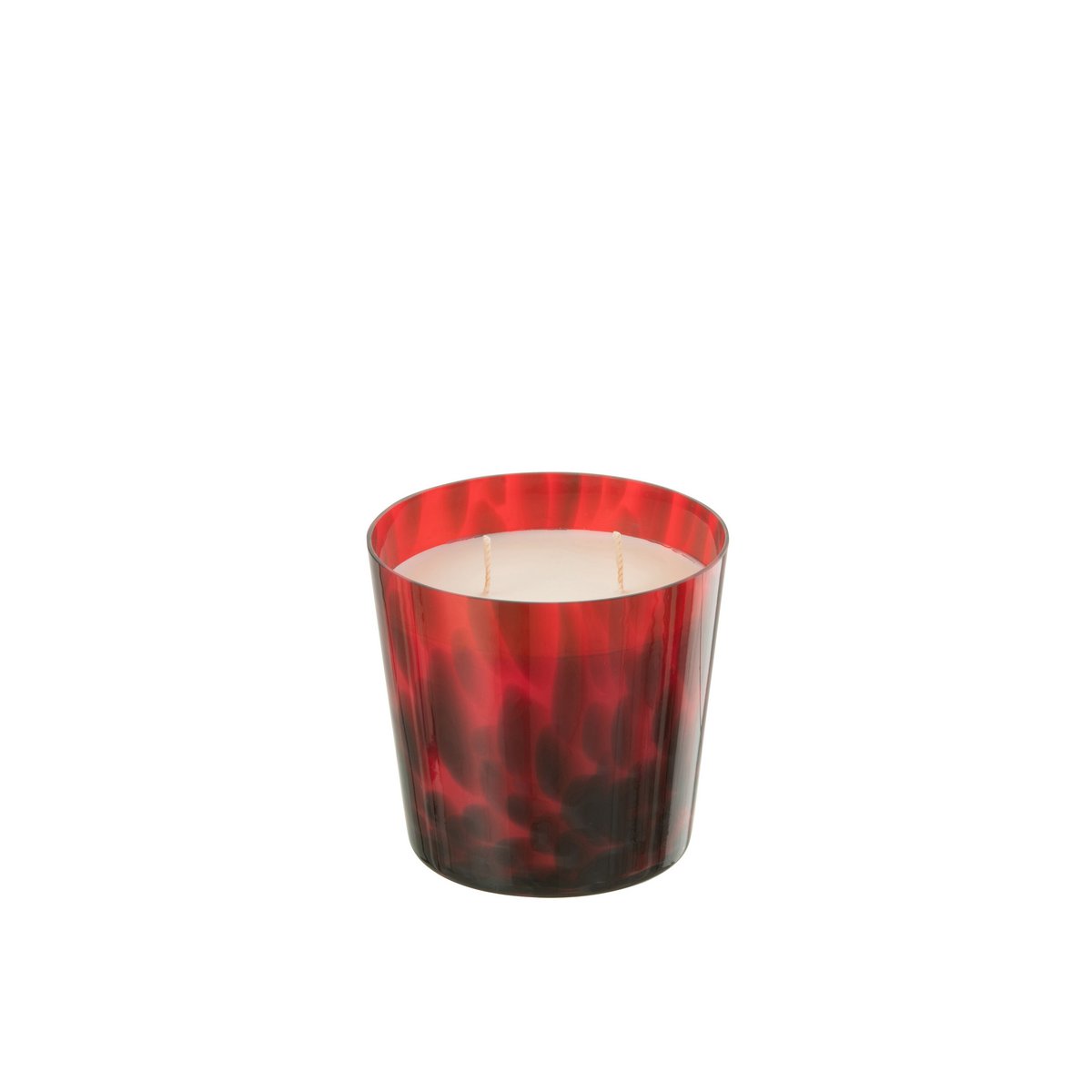 J-Line Duftkerze Noa – Sandelholz – Glas – Rot – klein – 50U