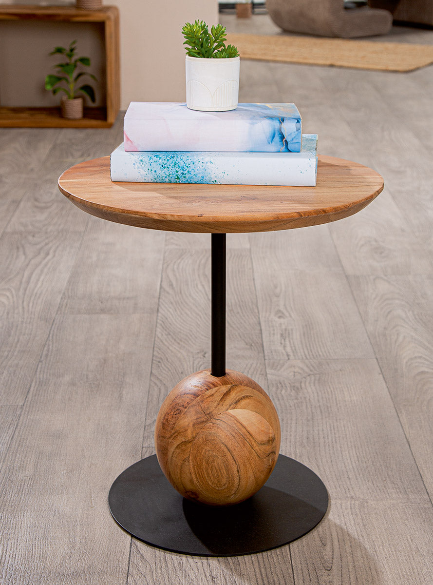 Beistelltisch Mona Rund Metall Naturfarben