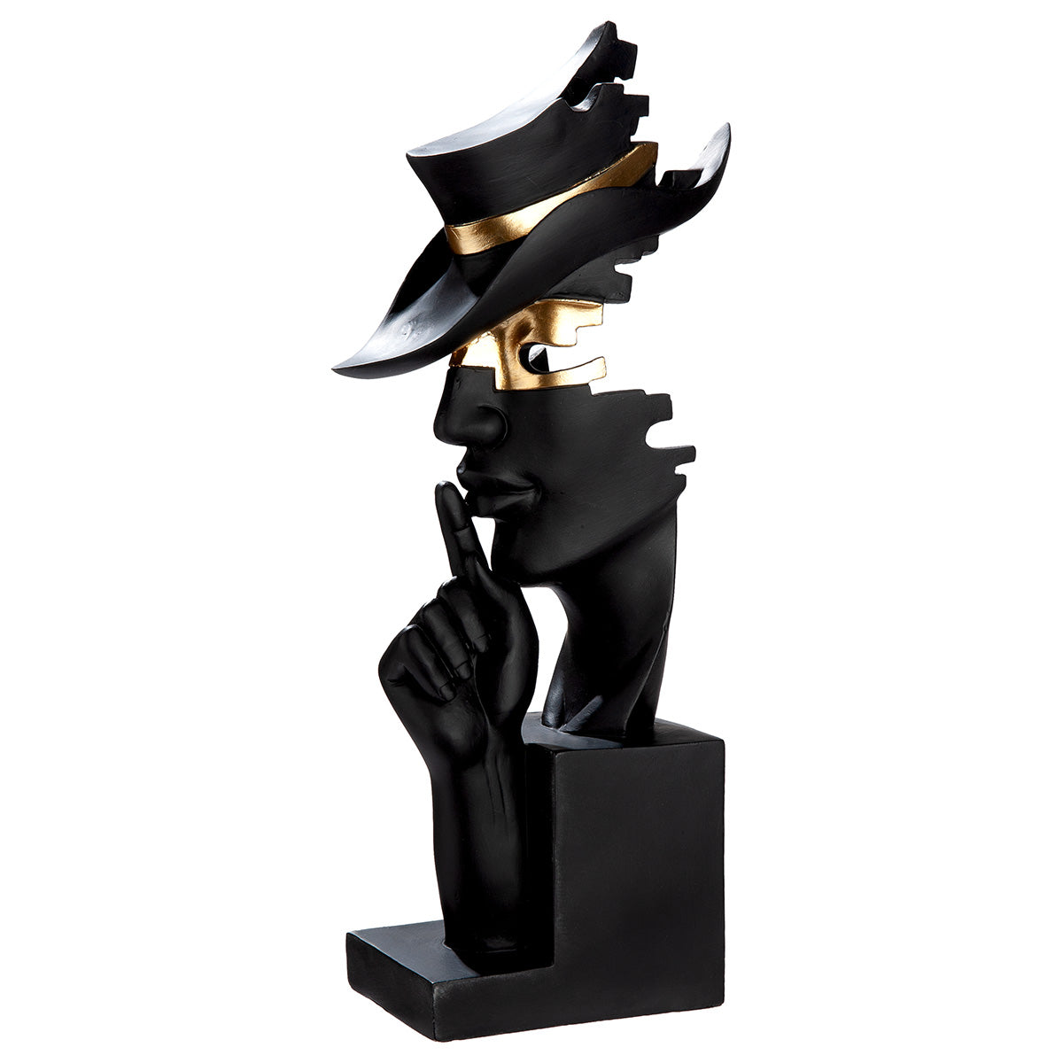 Deko Skulptur Mystique Noir Kopf Figur modern schwarz gold