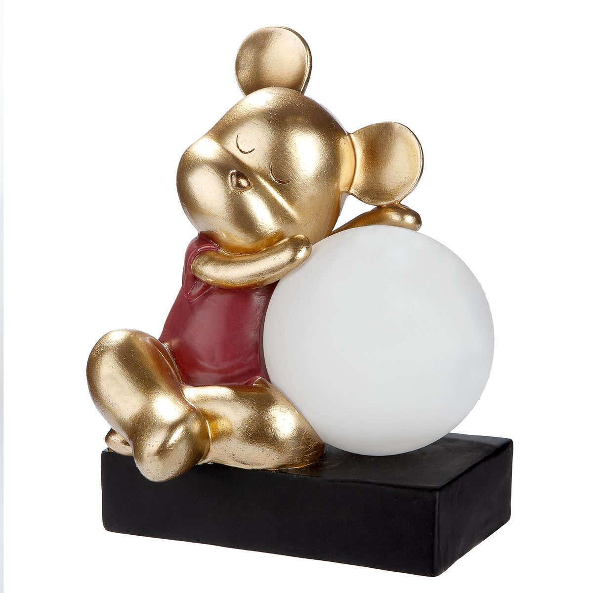 LED Tischleuchte Bär Helen mit Leuchtkugel gold