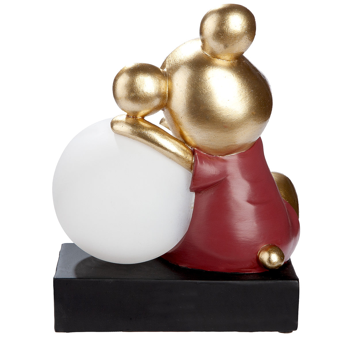 LED Tischleuchte Bär Helen mit Leuchtkugel gold