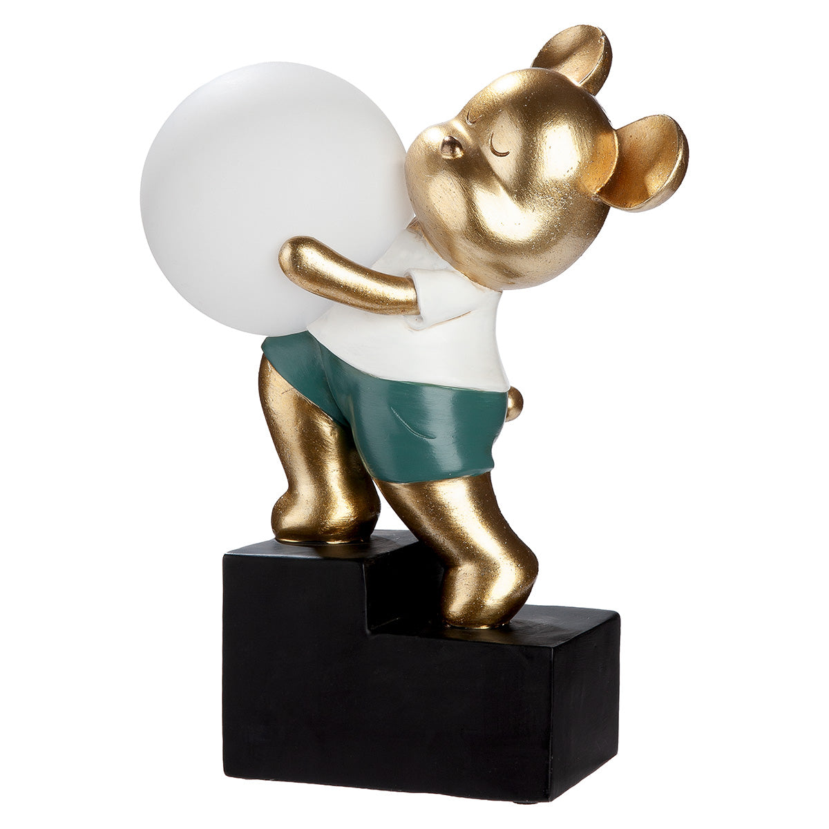 LED Tischleuchte Bär Howard mit Leuchtkugel gold