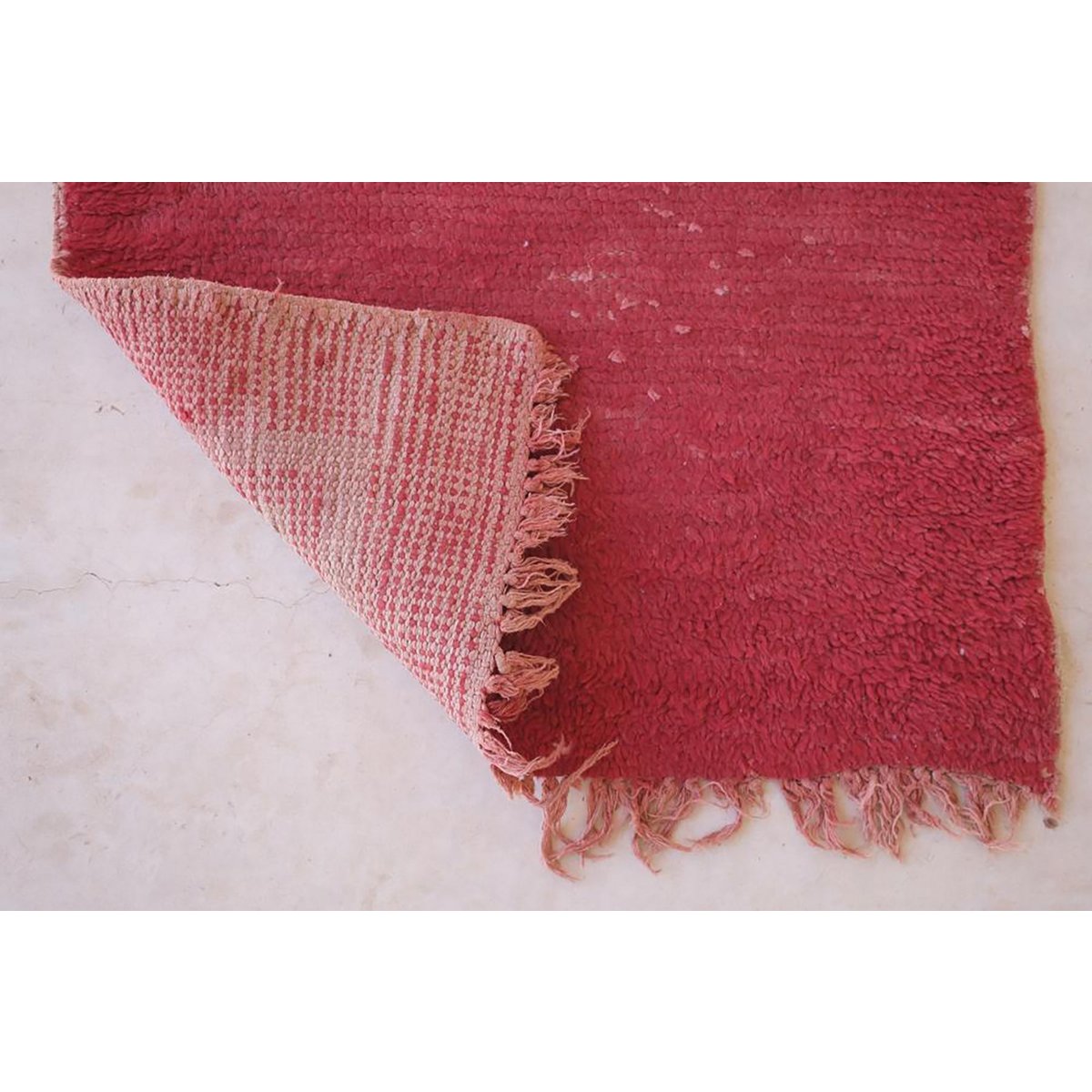 Berber Wolle Teppich in Vintage Boujaad Wolle 75 x 191 cm