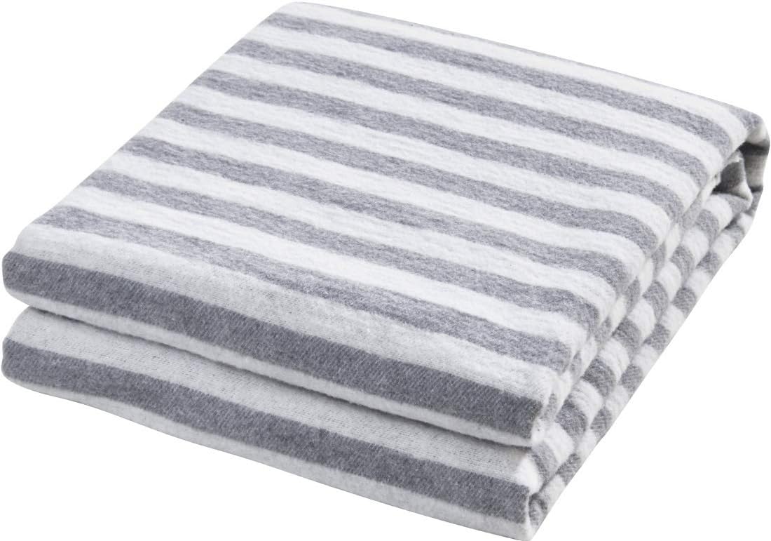 Wohndecke Cozy Stripes Silbergrau 150x200 cm mit Fransen