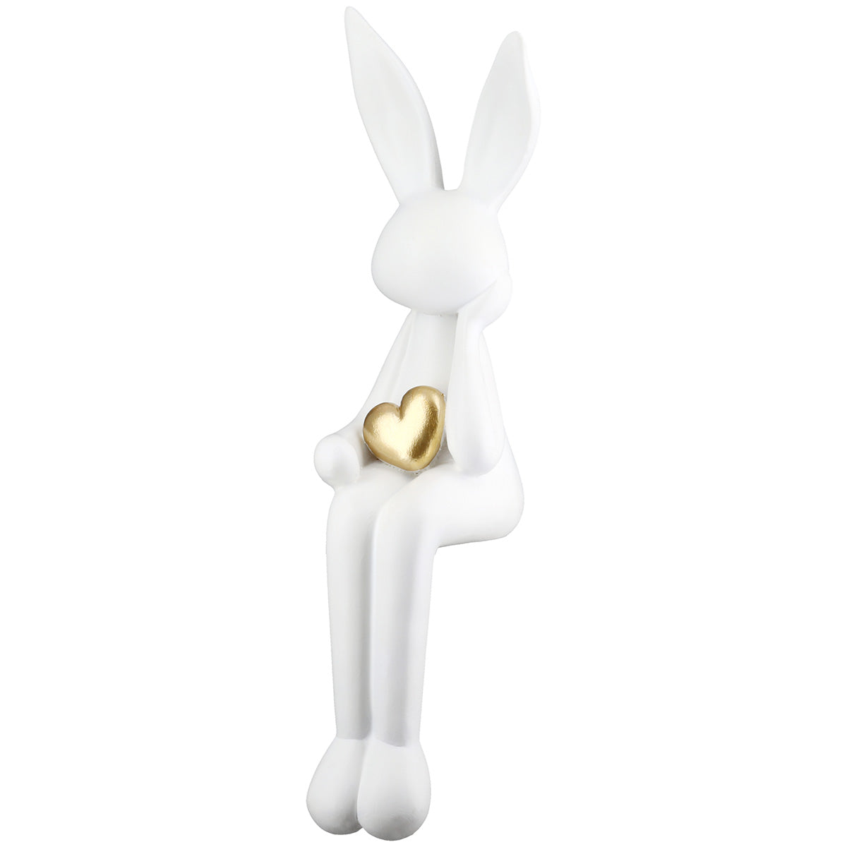 Hasenpaar Golden Heart Kantenhocker Dekofiguren Osterhasen