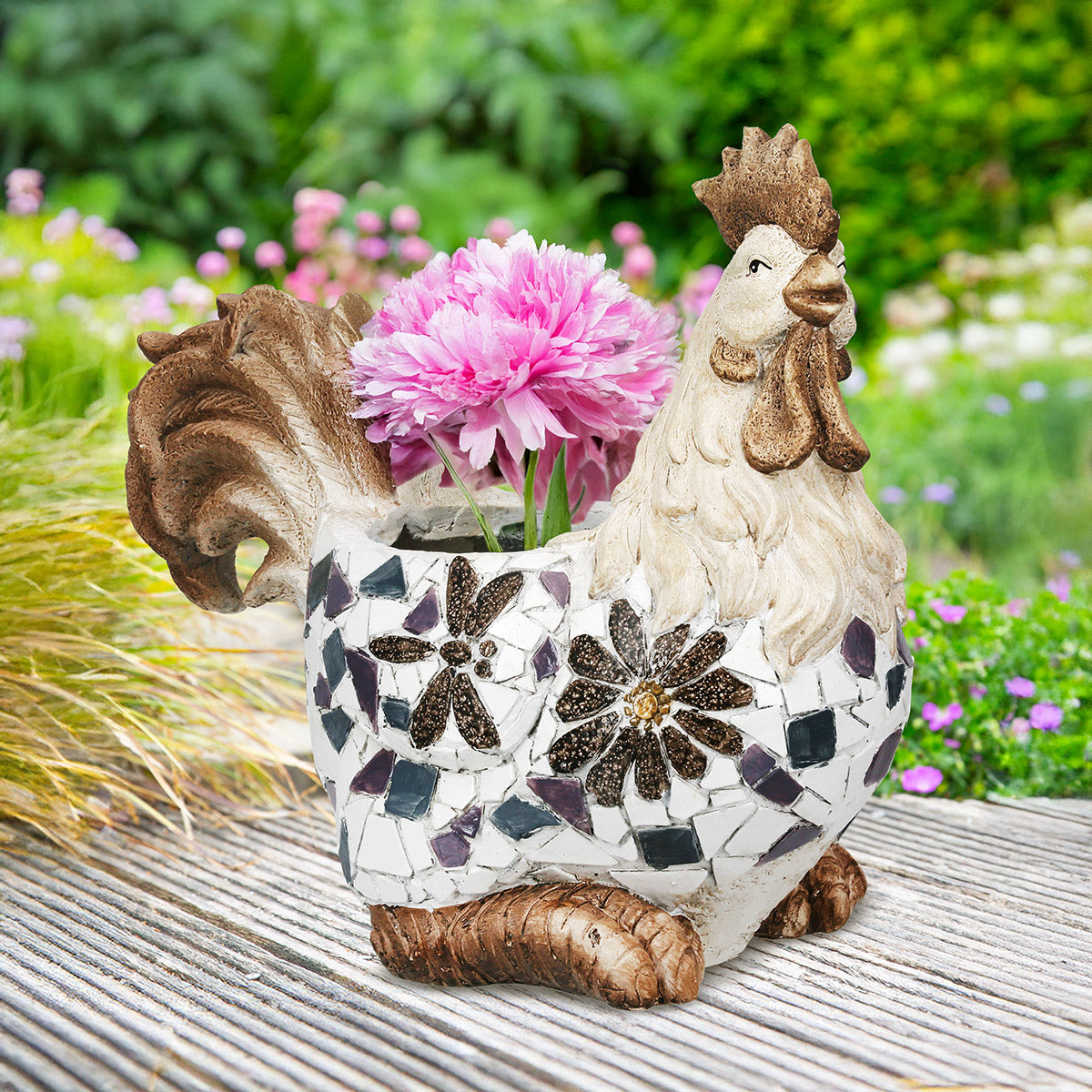 Übertopf Galliano Hahn Mosaikdesign