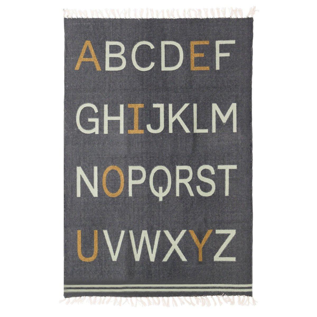 Kinderteppich aus Baumwolle ALPHABET