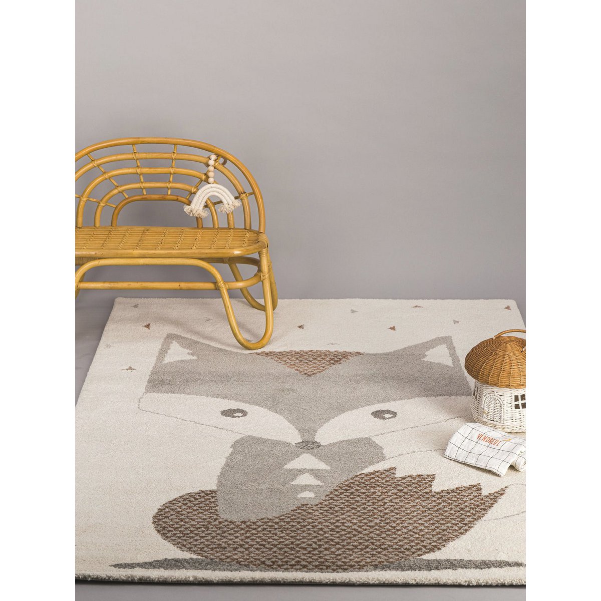 Weicher Kinderteppich im FOX-Design