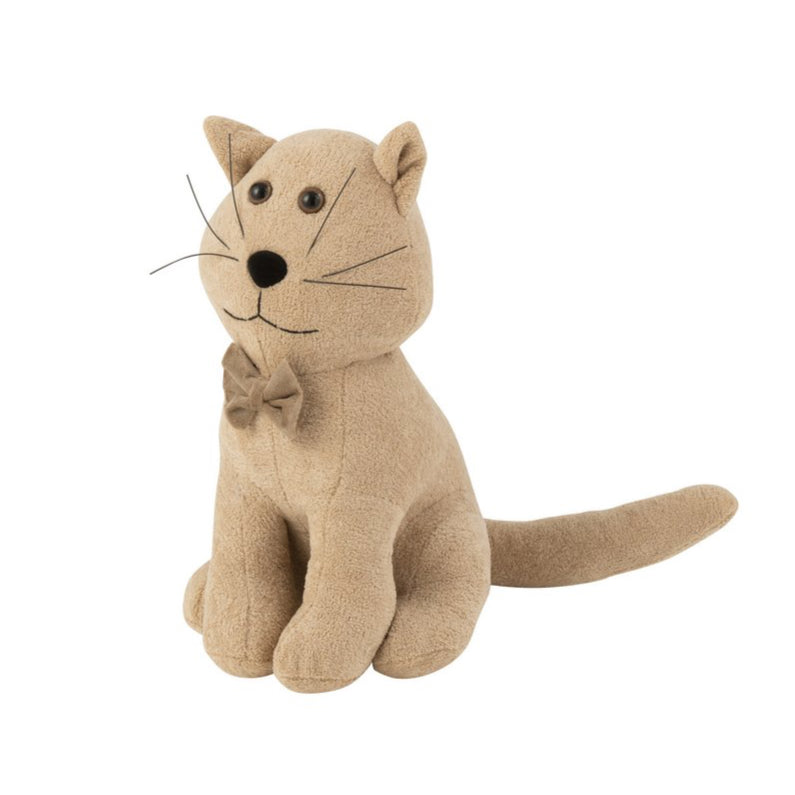 Katze Türstopper Beige mit Schleife Weicher Stoff