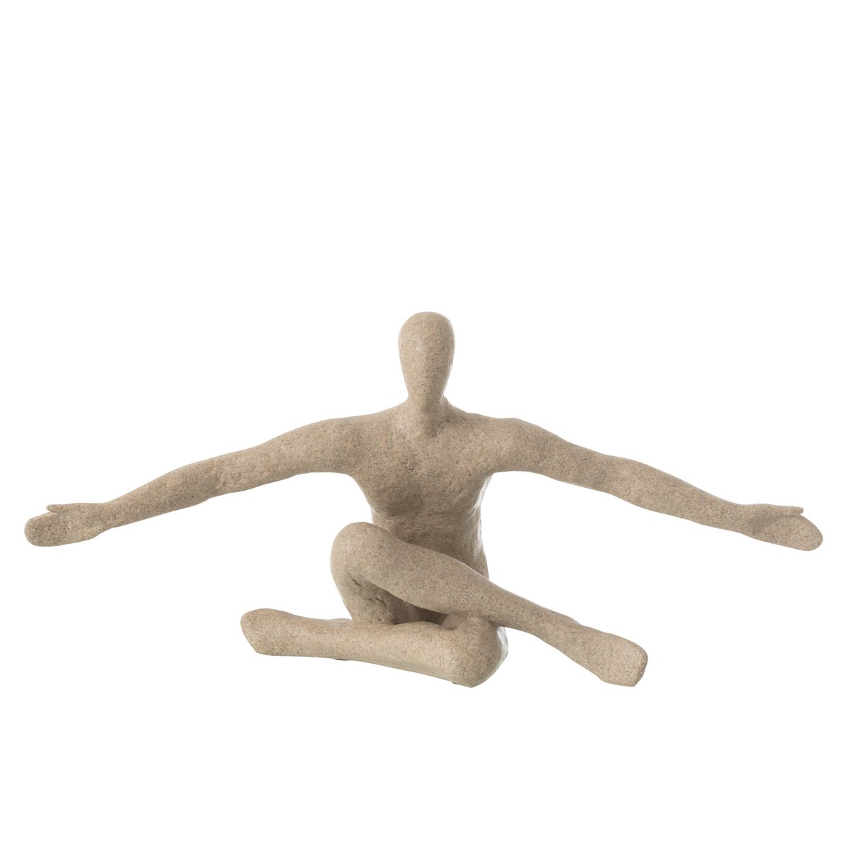 Skulptur Offene Arme – Moderne Kunstfigur in Beige 57cm
