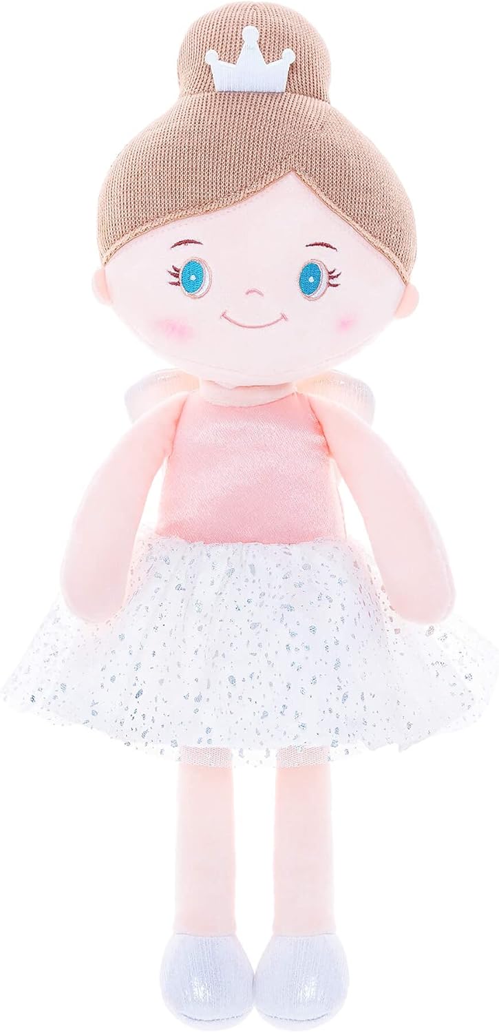 Gloveleya Stoffpuppe Angelica Weiche Engels Puppe für Babys Rosa 38cm