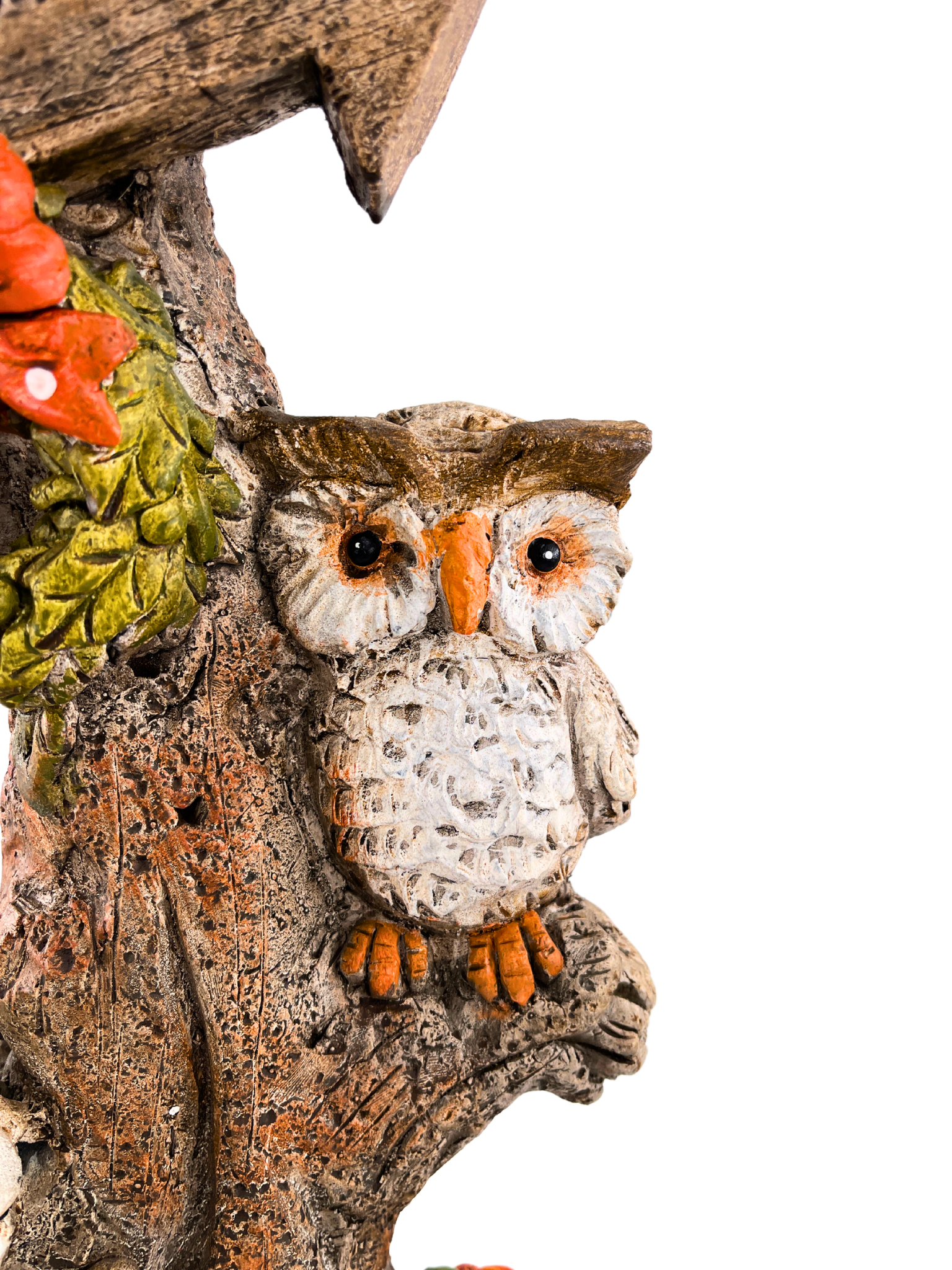 Herbstliches Welcome-Schild mit Eule und Eichhörnchen 52 cm